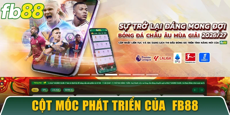 FB88 10 Các cột mốc phát triển của nhà cái FB88