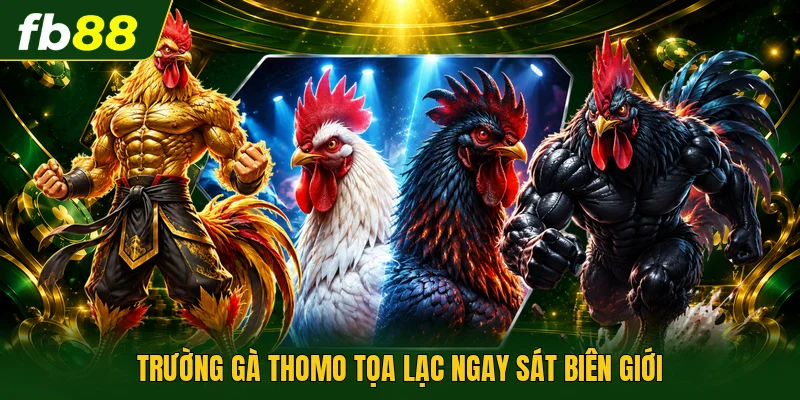 Trường gà Thomo tọa lạc ngay sát biên giới  